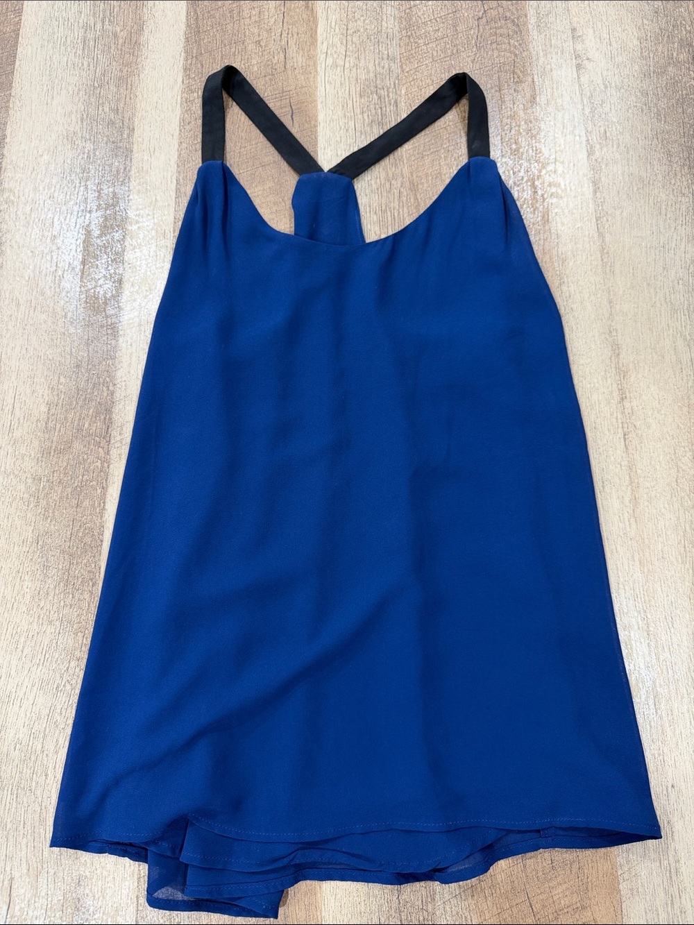 Naked Zebra Cobalt Blue Cami with Black Straps